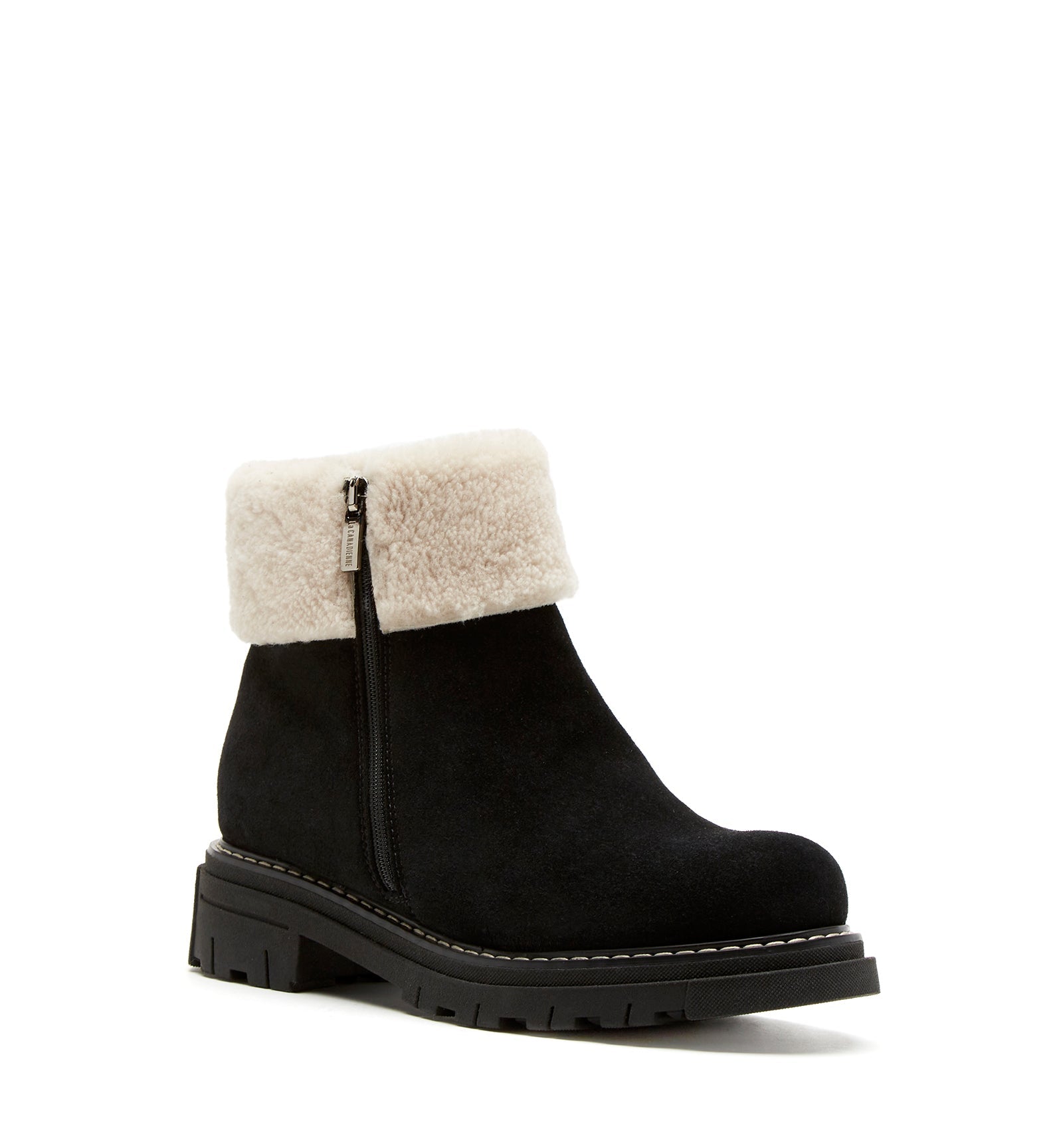 La Canadienne DECLAN SHEARLING-LINED SUEDE BOOTIE Women
