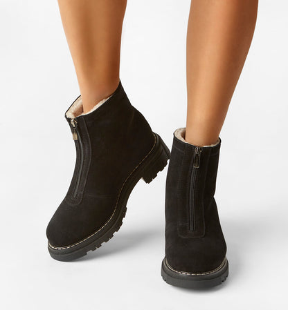 La Canadienne DEON SHEARLING-LINED SUEDE BOOTIE Women