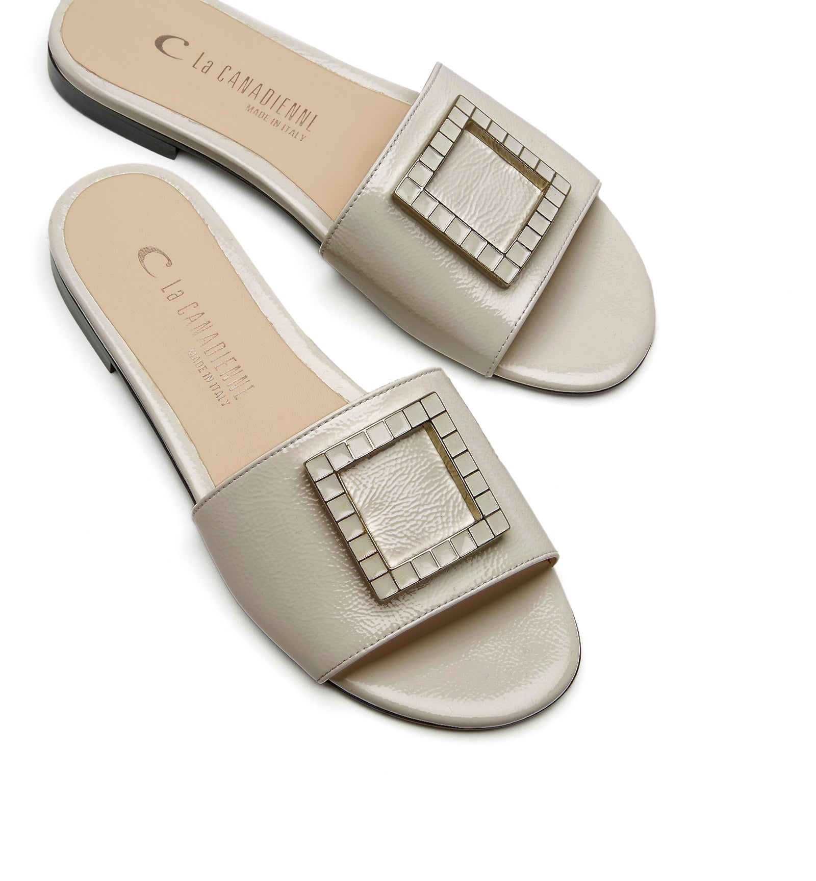 La Canadienne FRASIER CRINKLE LEATHER SANDAL Women