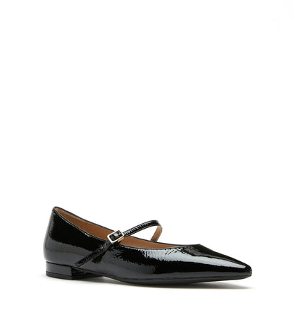 La Canadienne FRITZ CRINKLE LEATHER MARY JANE FLAT Women