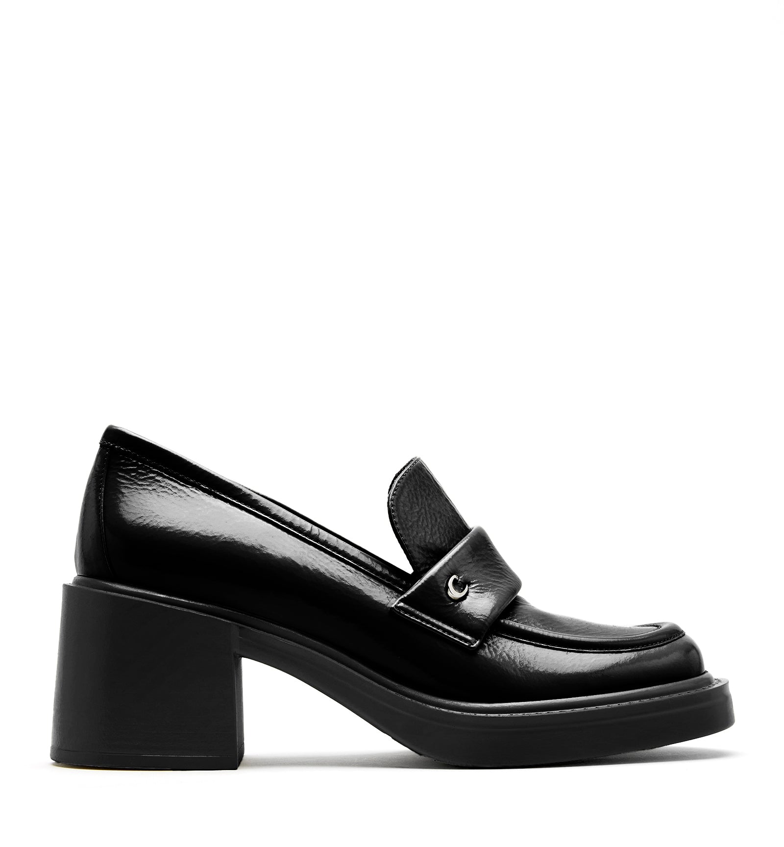 La Canadienne FABRIZIA CRINKLE LEATHER HEELED LOAFER Women