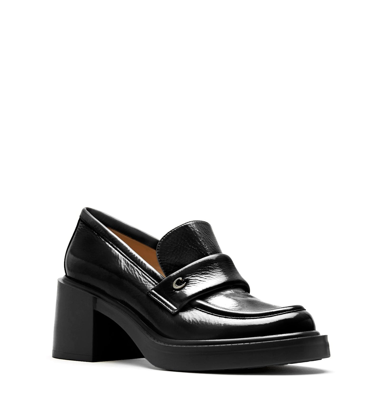 La Canadienne FABRIZIA CRINKLE LEATHER HEELED LOAFER Women