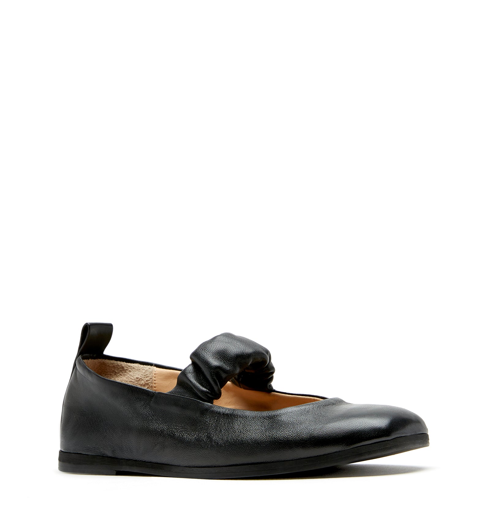 La Canadienne GREY LEATHER MARY JANE FLAT Women
