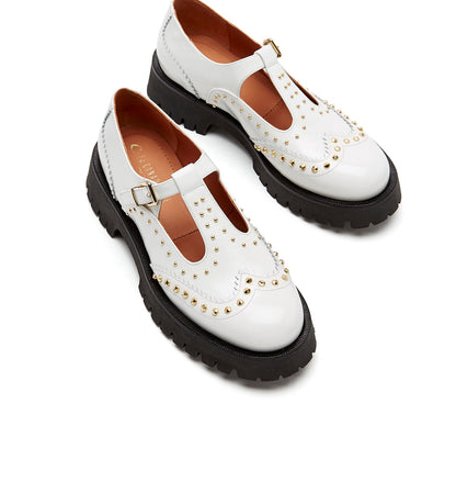 La Canadienne KENZIE CRINKLE LEATHER MARY JANE LOAFER Women