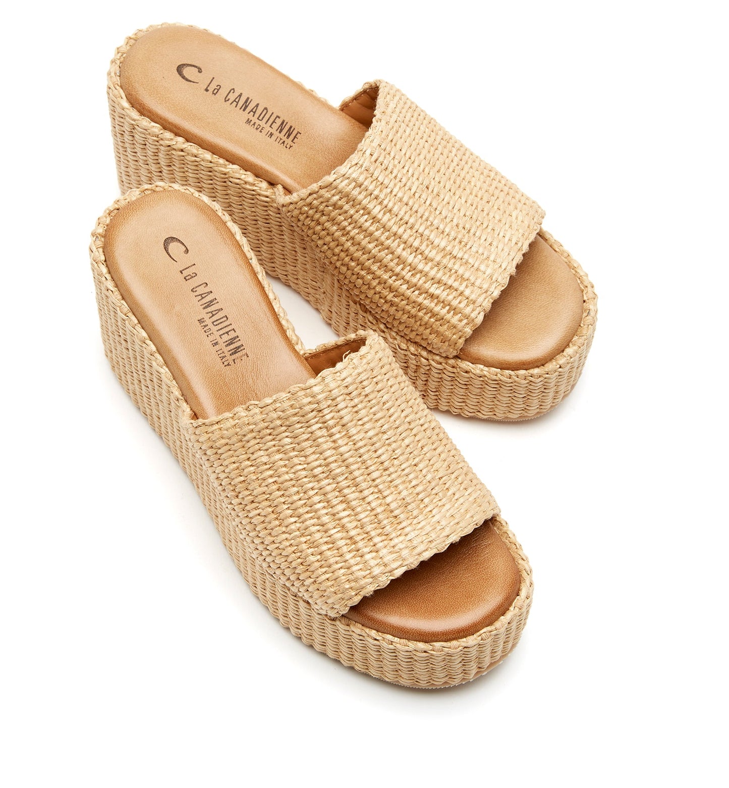 La Canadienne SAMI RAFFIA WEDGE SANDAL Women
