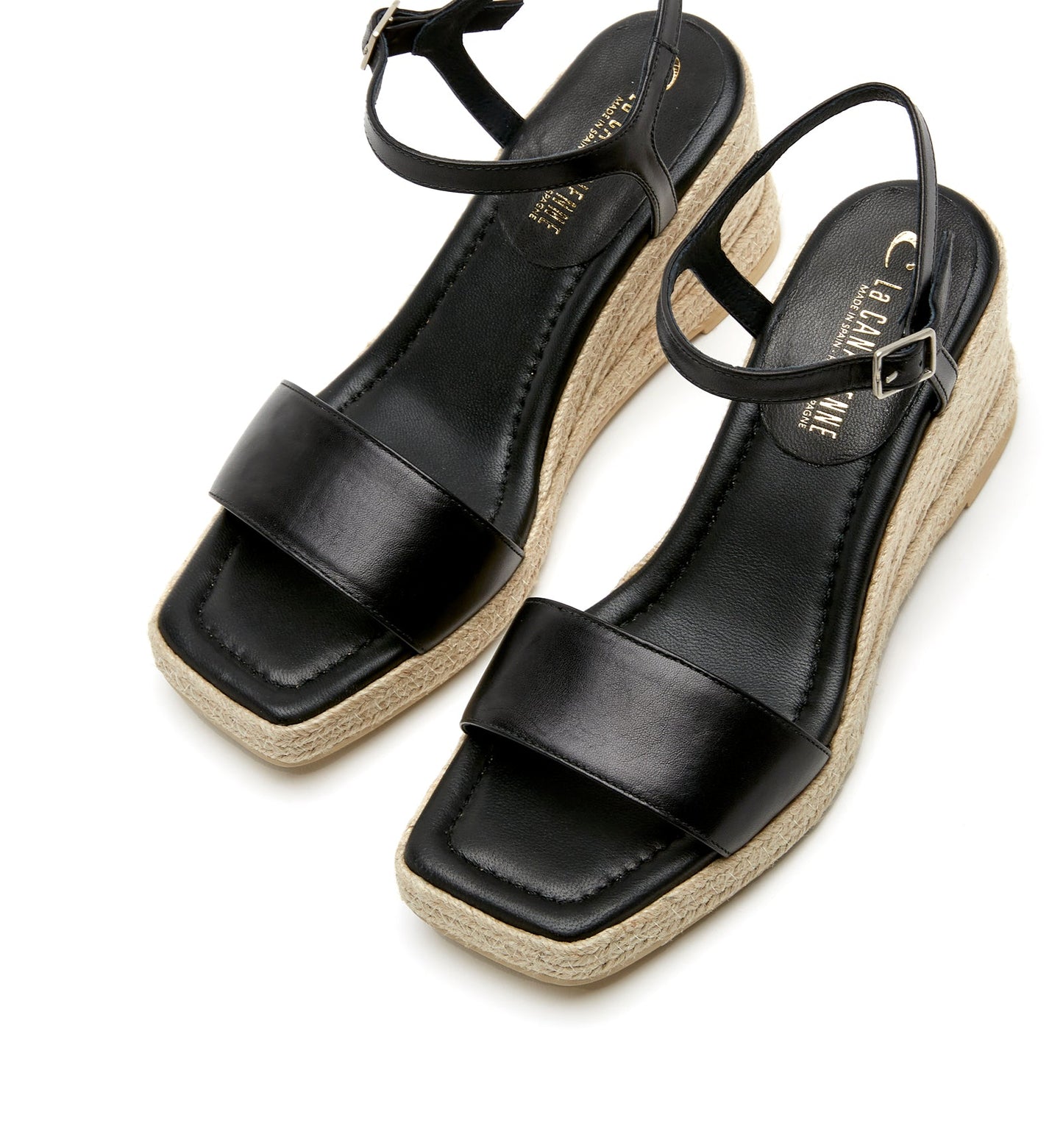 La Canadienne CASSIE LEATHER WEDGE ESPADRILLE Women