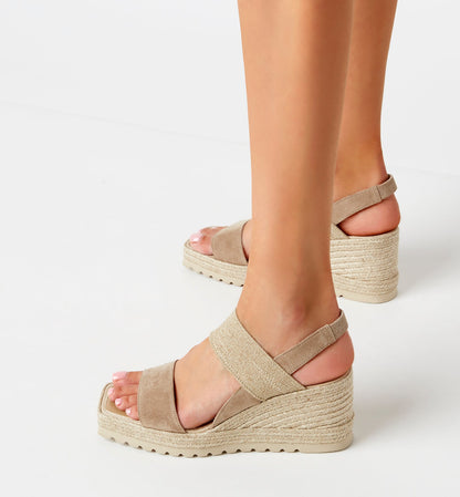 La Canadienne CASSINO SUEDE WEDGE ESPADRILLE Women