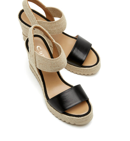 La Canadienne CHRISHELL LEATHER WEDGE ESPADRILLE Women