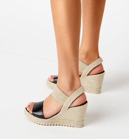 La Canadienne CHRISHELL LEATHER WEDGE ESPADRILLE Women