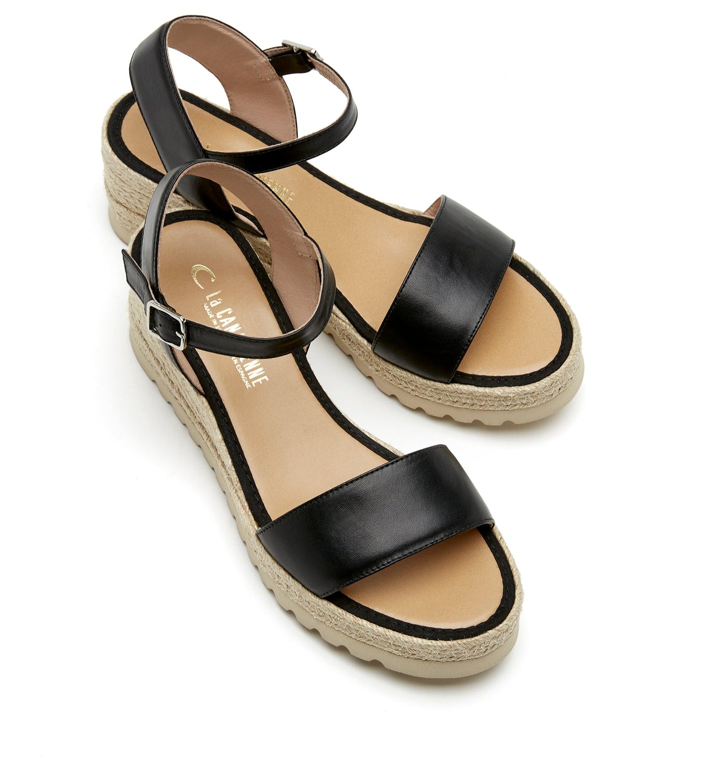 La Canadienne CHRISTIE LEATHER WEDGE ESPADRILLE Women