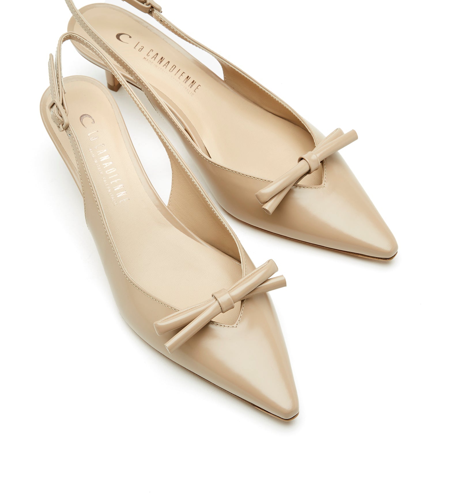 La Canadienne ALLY SLINGBACK SHINE LEATHER PUMP Women