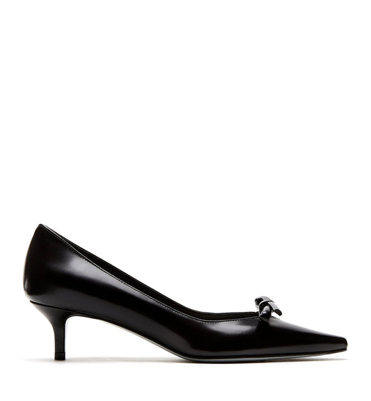 La Canadienne ARLOW KITTEN HEEL SHINE LEATHER PUMP Women