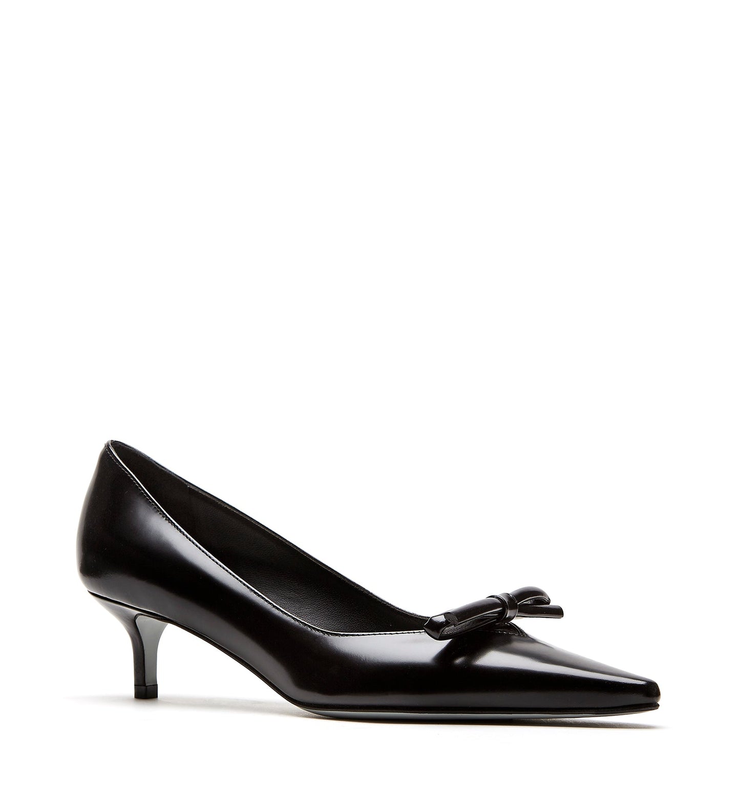 La Canadienne ARLOW KITTEN HEEL SHINE LEATHER PUMP Women