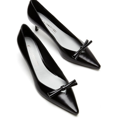La Canadienne ARLOW KITTEN HEEL SHINE LEATHER PUMP Women