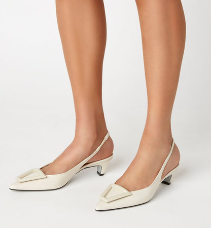 La Canadienne ARTY SLINGBACK SHINE LEATHER PUMP Women