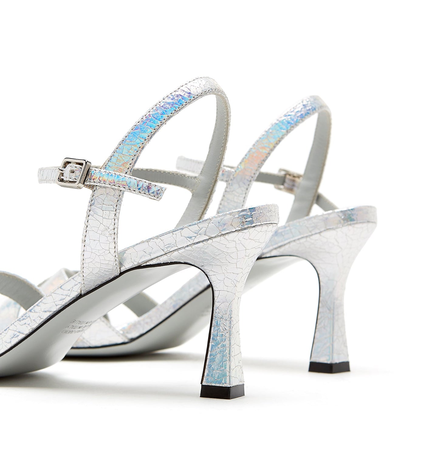La Canadienne BLAISE HEELED CRINKLE LEATHER SANDAL Women