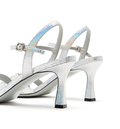 La Canadienne BLAISE HEELED CRINKLE LEATHER SANDAL Women