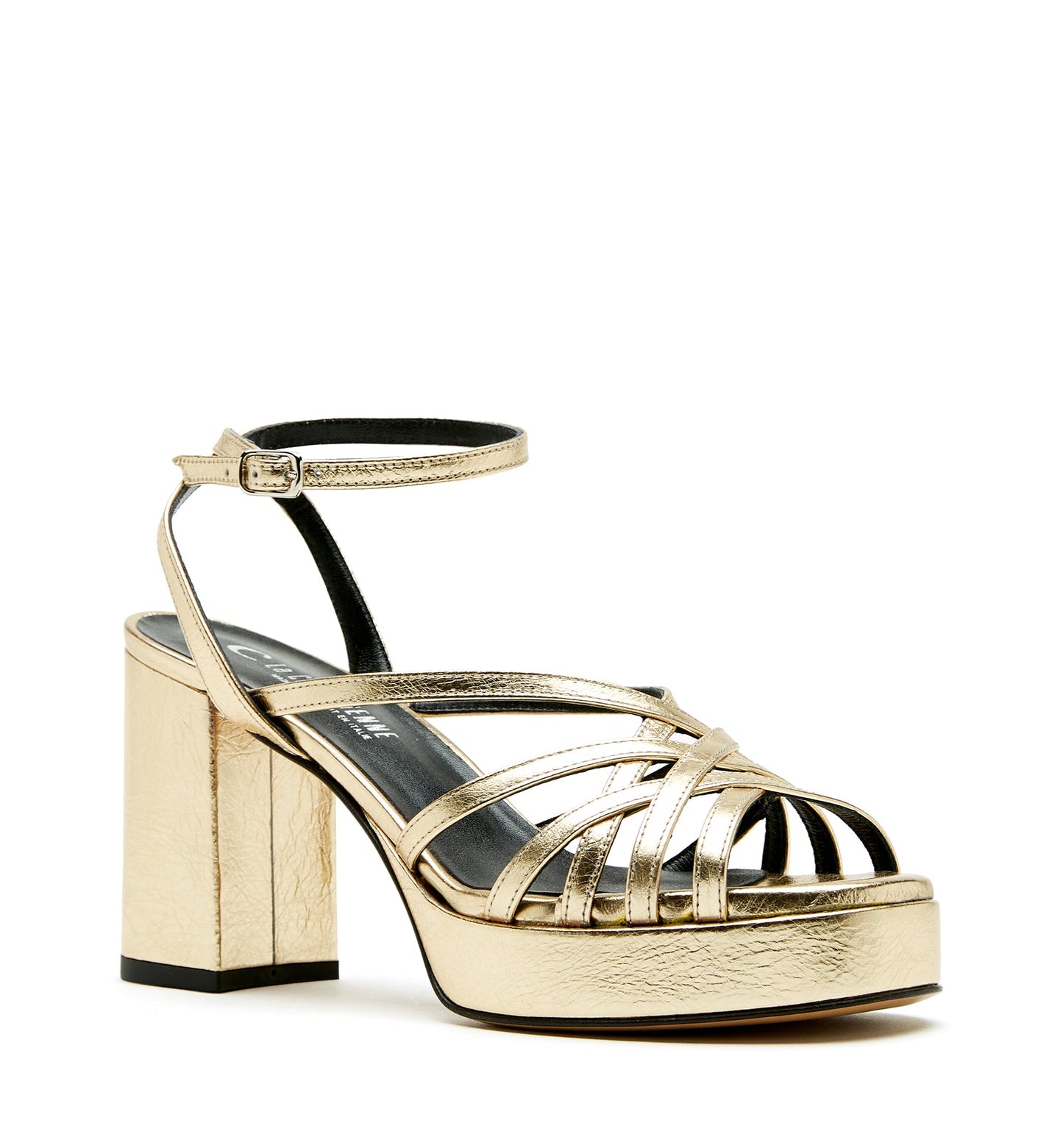 La Canadienne RECALL CRINKLE LEATHER PLATFORM SANDAL Women