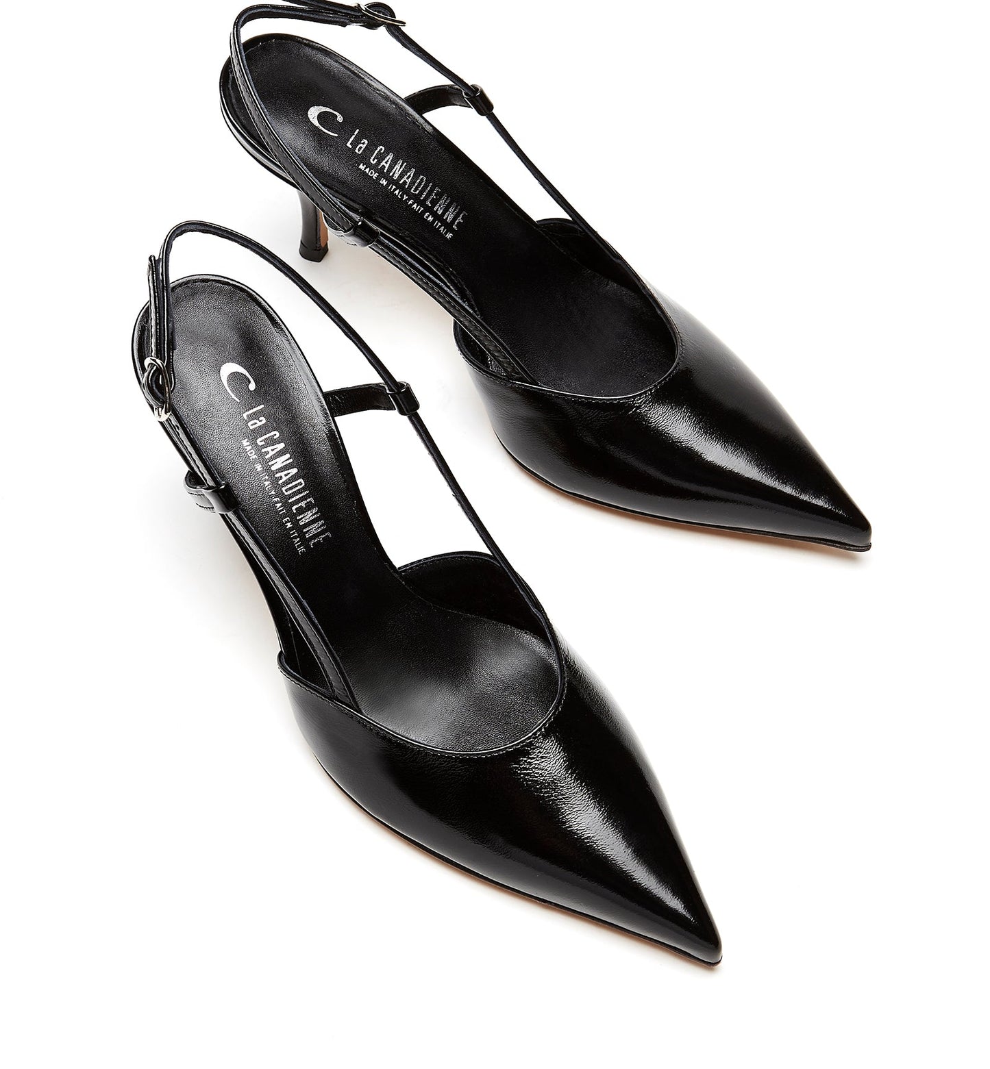 La Canadienne RECRUIT SLINGBACK CRINKLE LEATHER PUMP Women