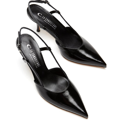 La Canadienne RECRUIT SLINGBACK CRINKLE LEATHER PUMP Women