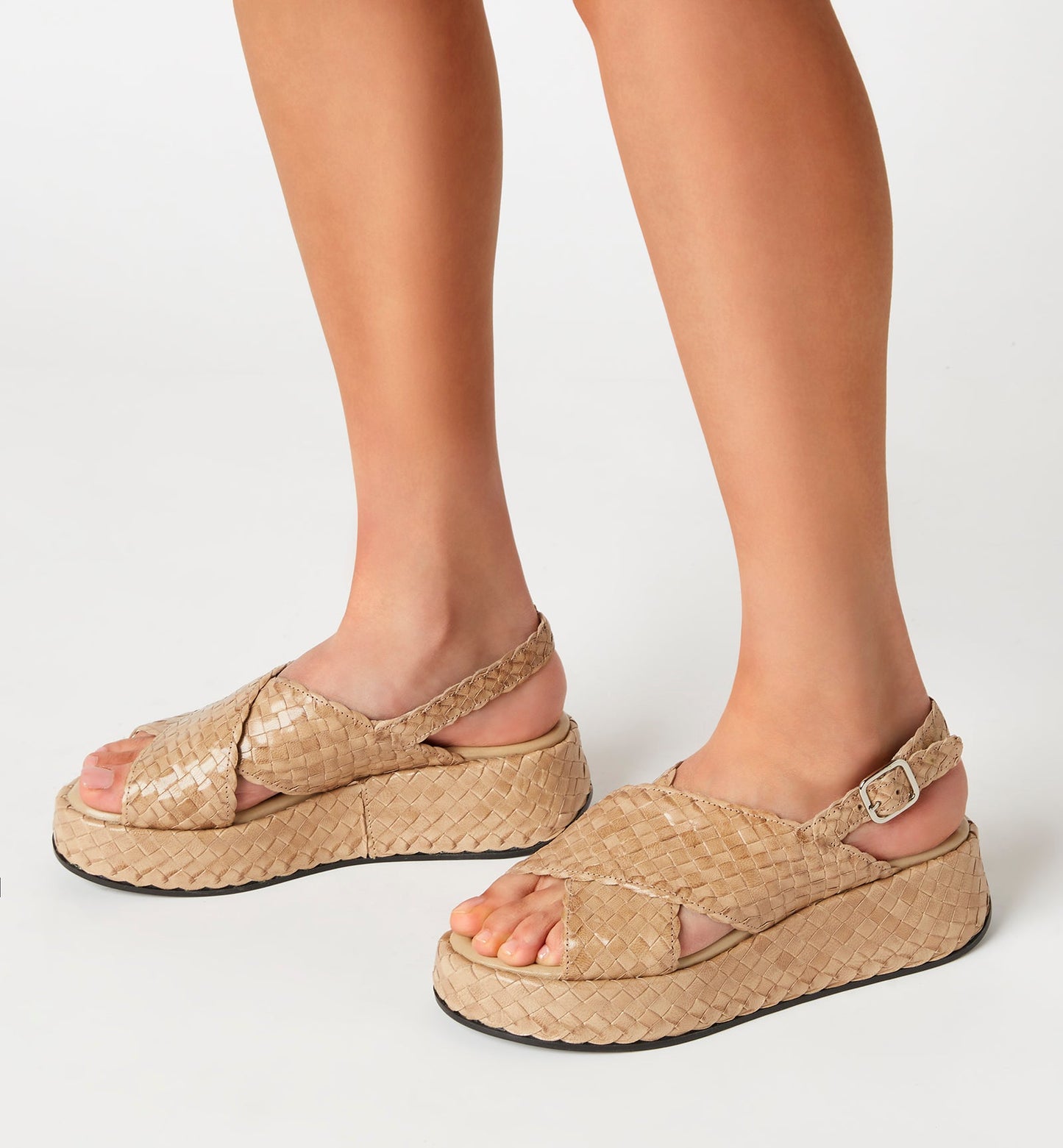 La Canadienne PACIFIK WOVEN LEATHER SANDAL Women