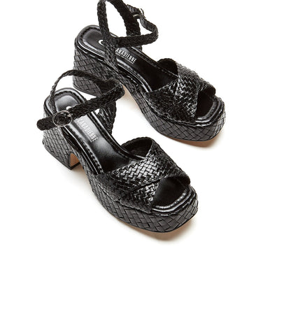 La Canadienne PAMMEE WOVEN LEATHER SANDAL Women
