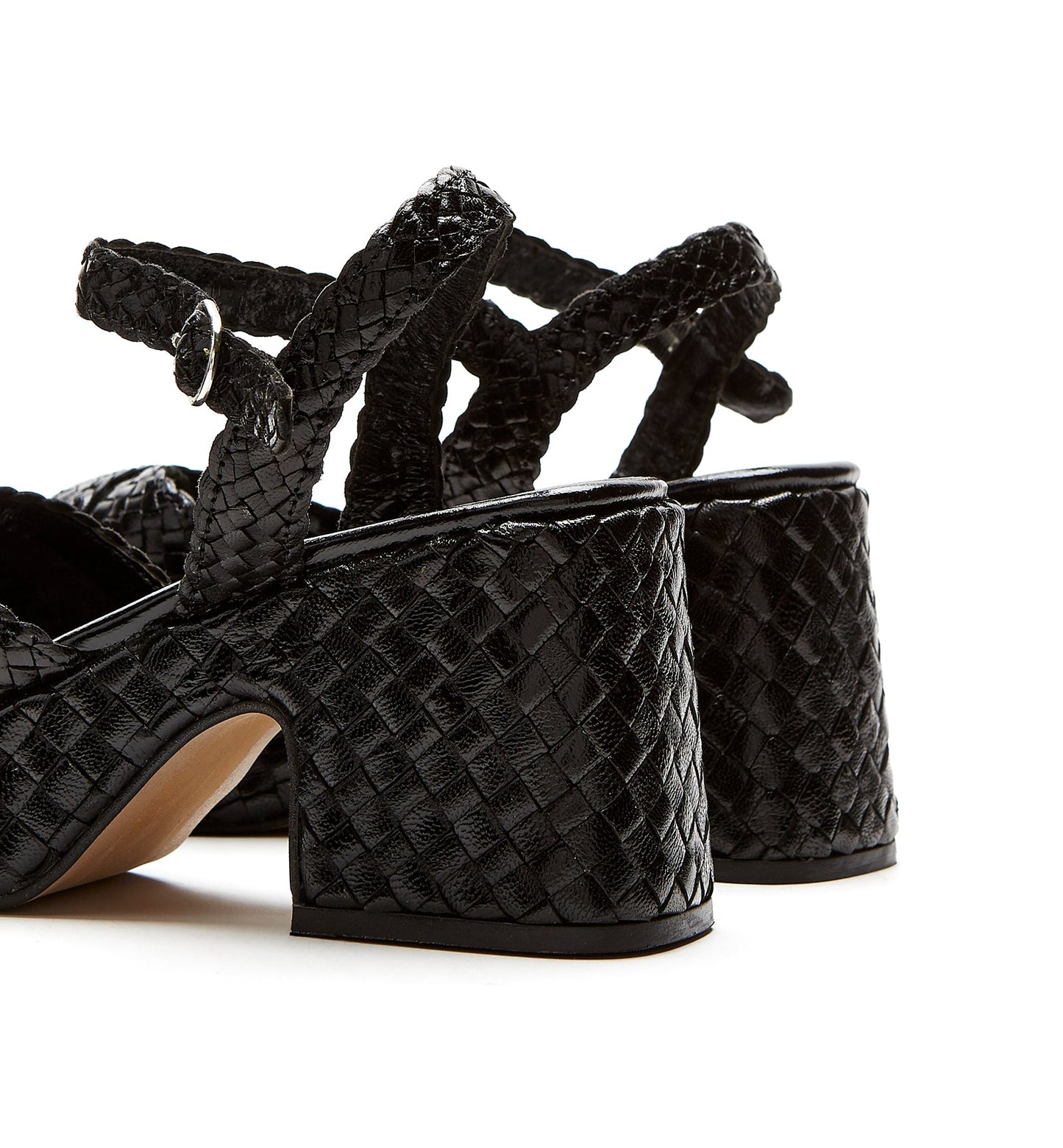 La Canadienne PAMMEE WOVEN LEATHER SANDAL Women