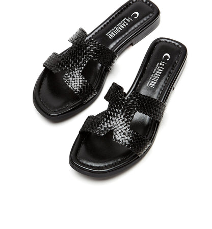 La Canadienne PERSIST WOVEN LEATHER SANDAL Women