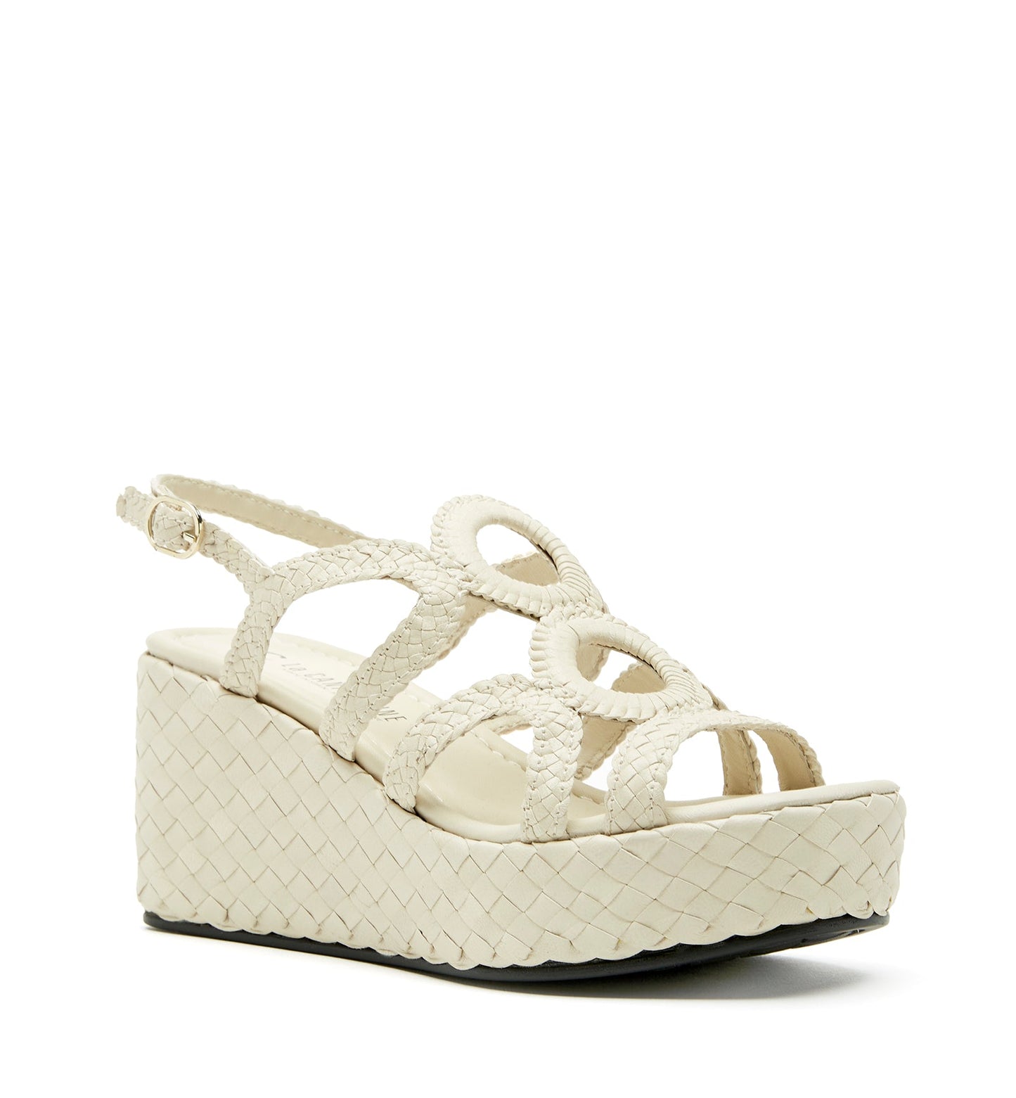 La Canadienne PEPPY WOVEN LEATHER WEDGE SANDAL Women