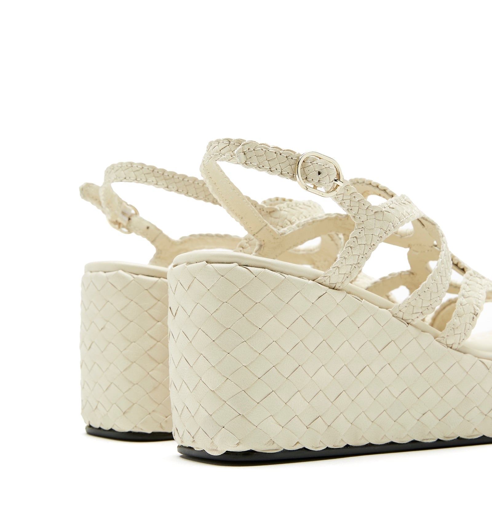 La Canadienne PEPPY WOVEN LEATHER WEDGE SANDAL Women