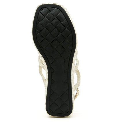 La Canadienne PEPPY WOVEN LEATHER WEDGE SANDAL Women