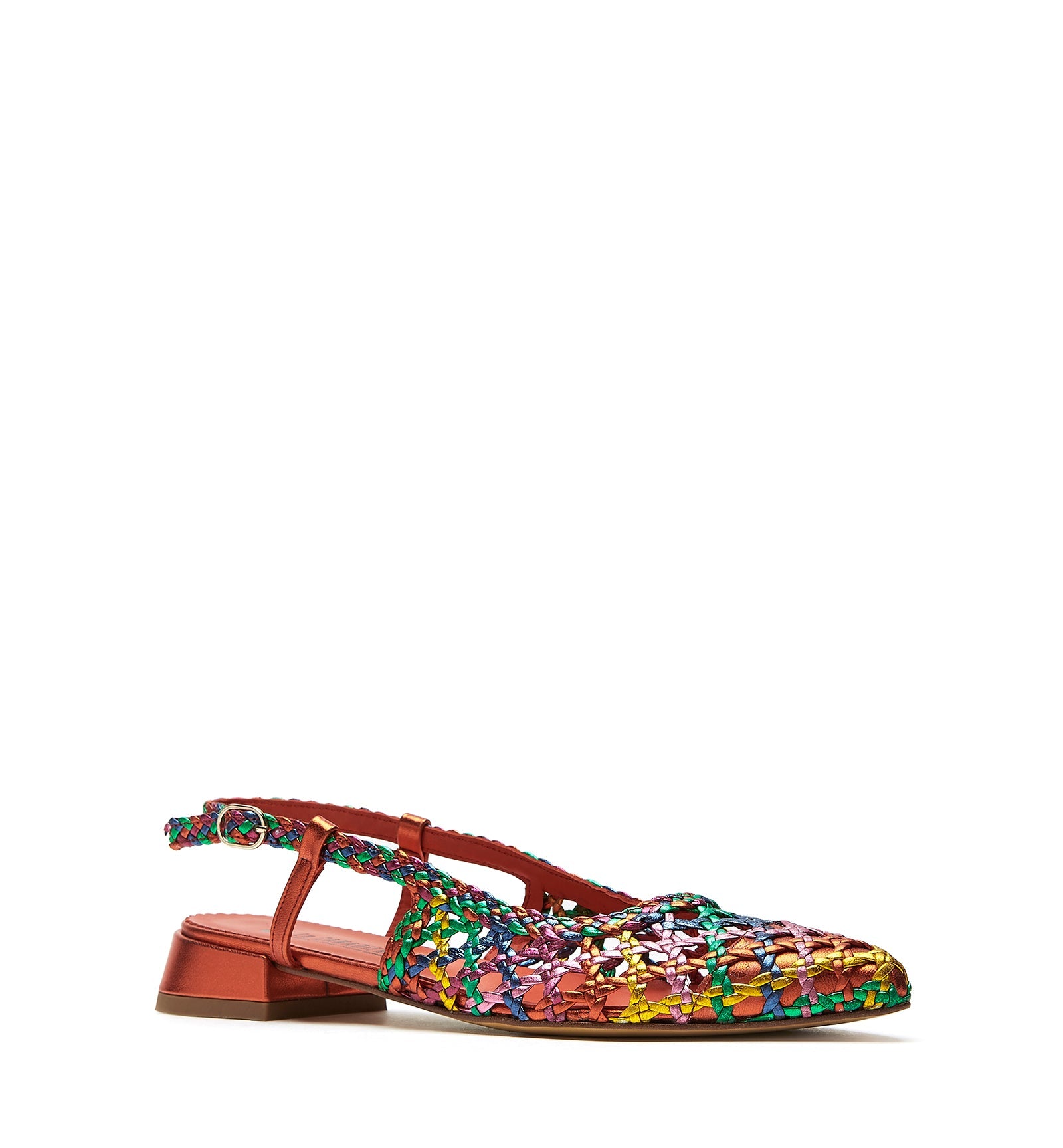 La Canadienne PLAYFUL SLINGBACK WOVEN LEATHER FLAT Women