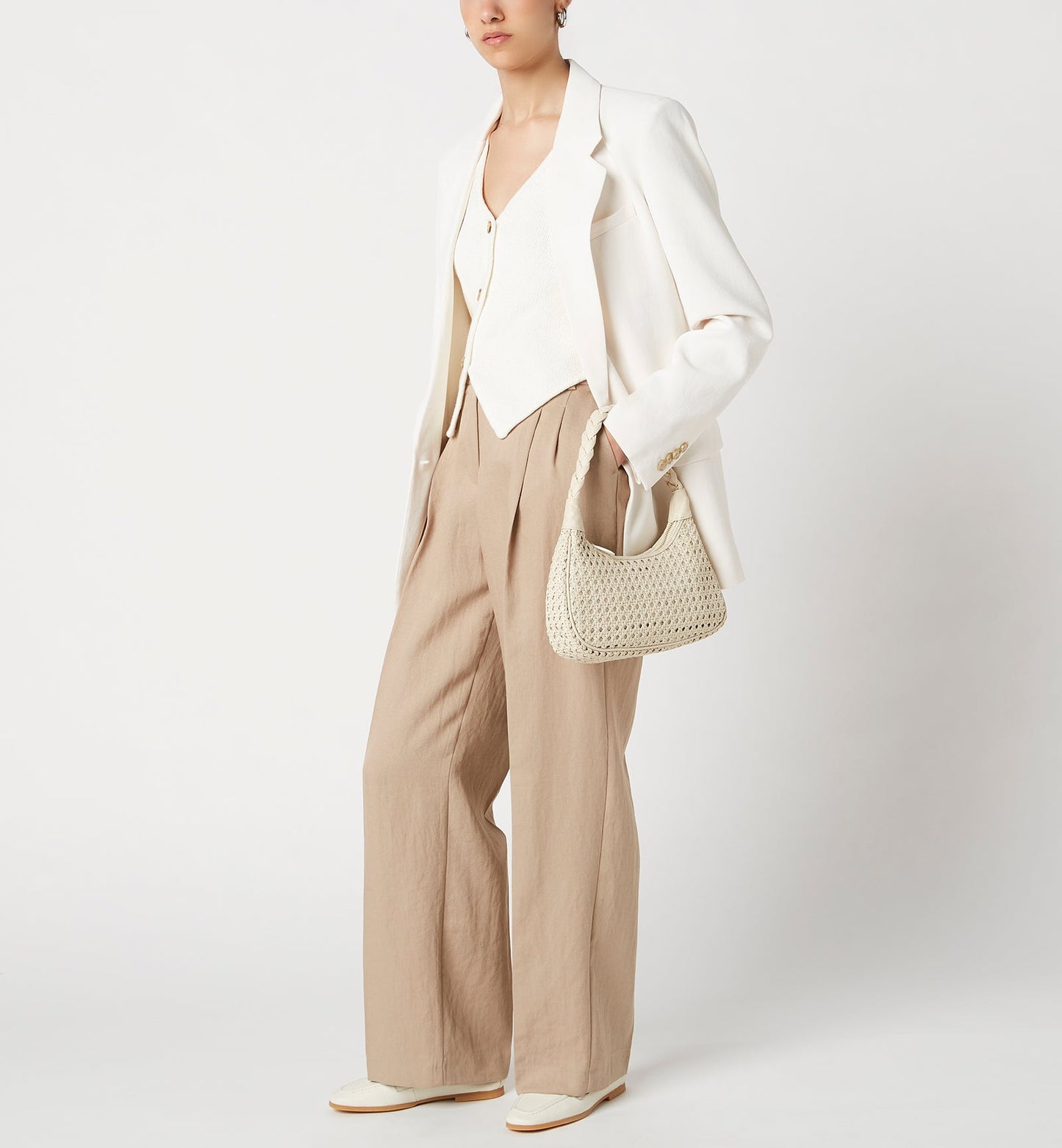 La Canadienne PATTI WOVEN LEATHER SHOULDER BAG Women