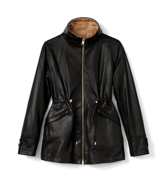 La Canadienne FAROE LEATHER REVERSIBLE COAT Women