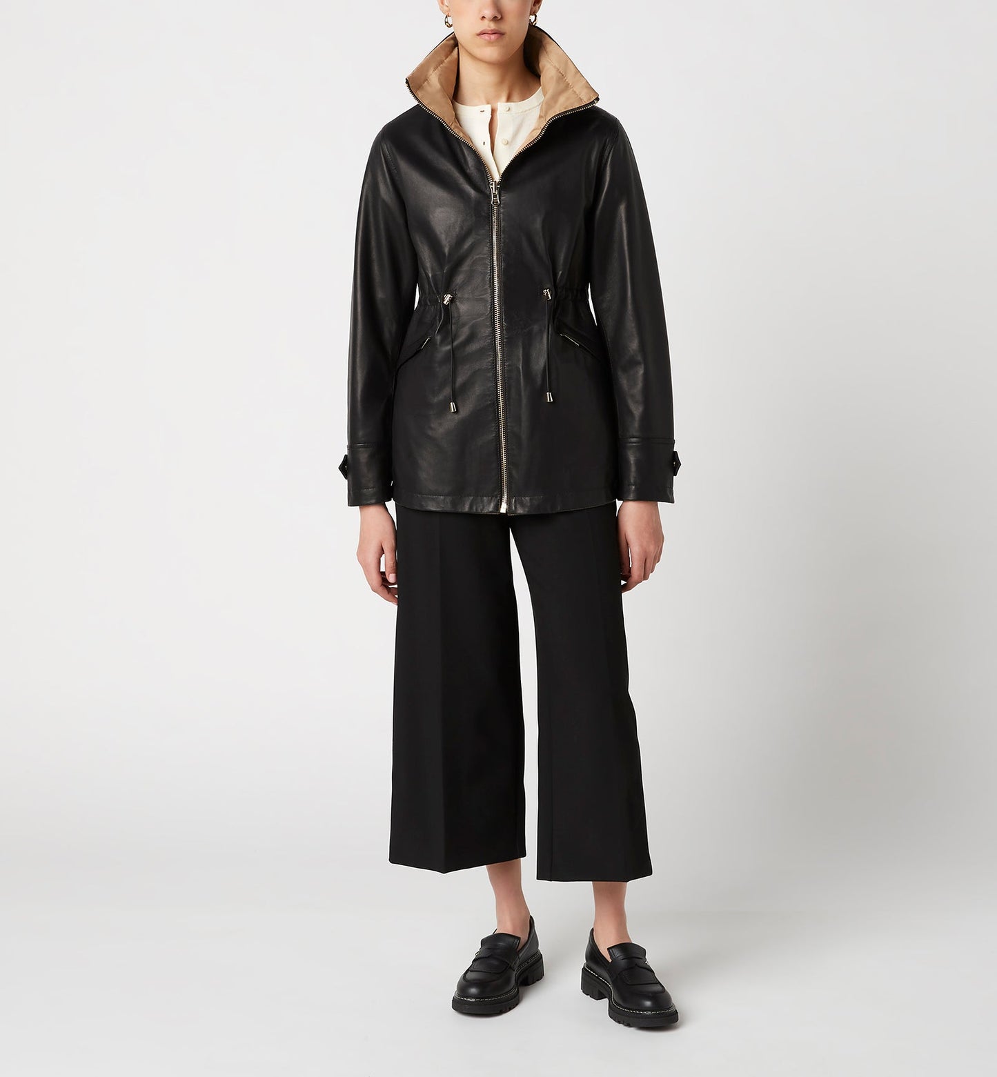 La Canadienne FAROE LEATHER REVERSIBLE COAT Women